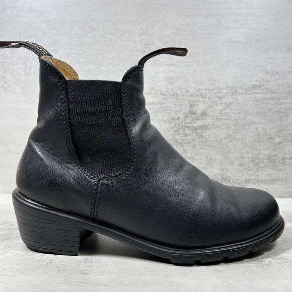 Blundstone 1671 Leather Heeled Chelsea Boots - Women's Size 6.5 - Black - Picture 4 of 9